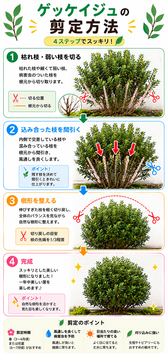 【図解あり】ゲッケイジュの剪定方法 【図解あり】ゲッケイジュの剪定方法