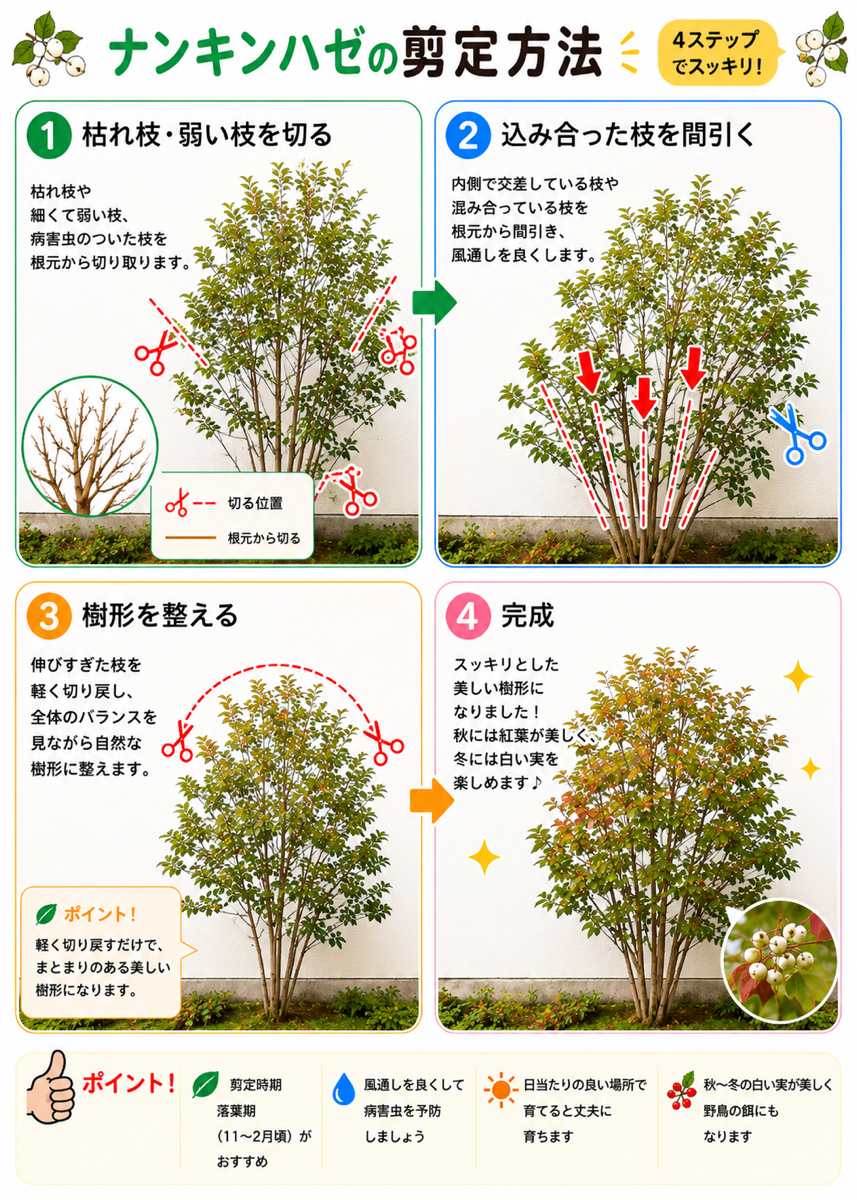 【図解あり】ナンキンハゼの剪定方法