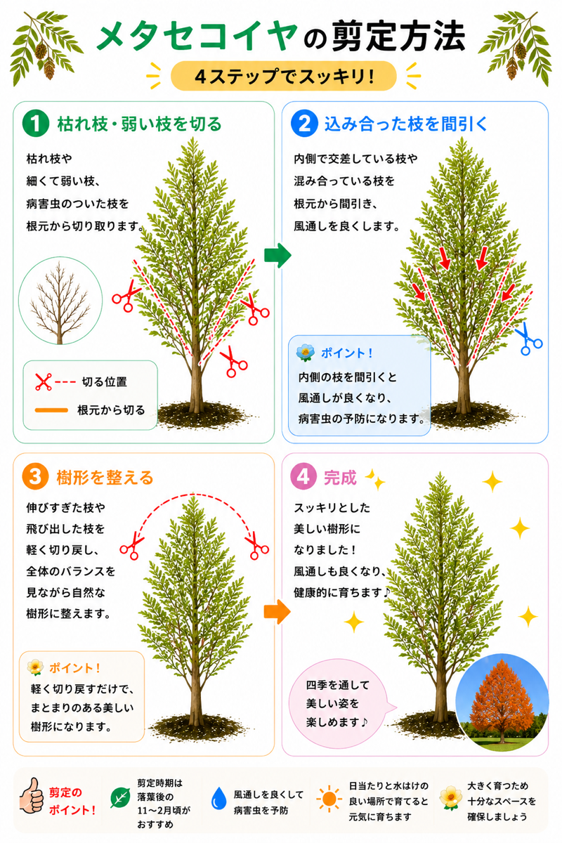 【図解あり】メタセコイアの剪定方法